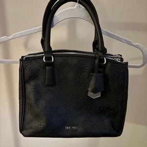 Nine West Embossed Black Satchel